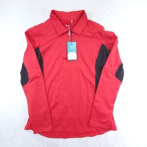 N'Vo Womens 1/4 Zip Long Sleeve Shirt Pullover Size Large Red UPF 40+ NWT